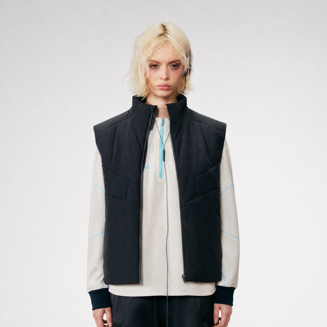Panelled Technical Padded Vest