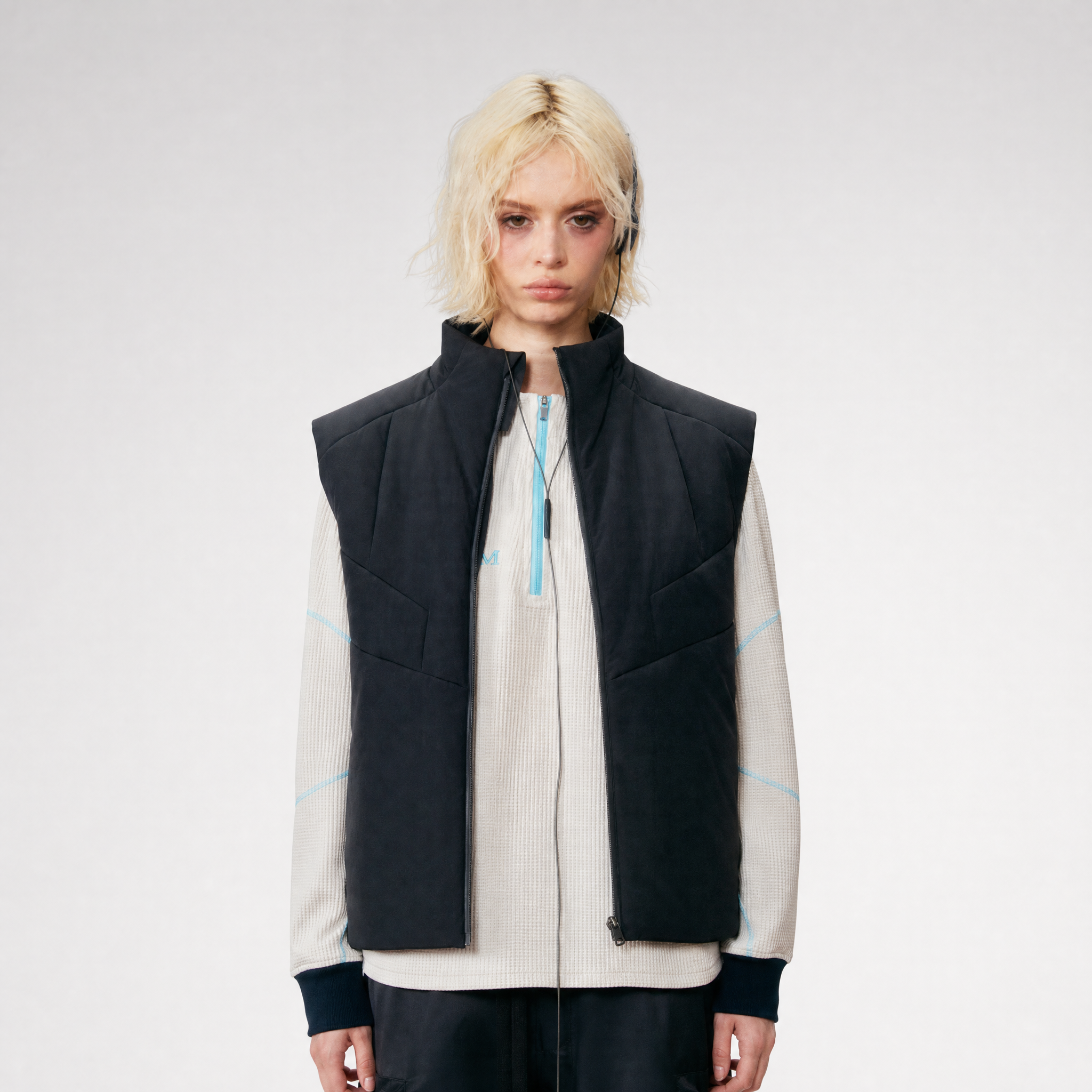 Panelled Technical Padded Vest