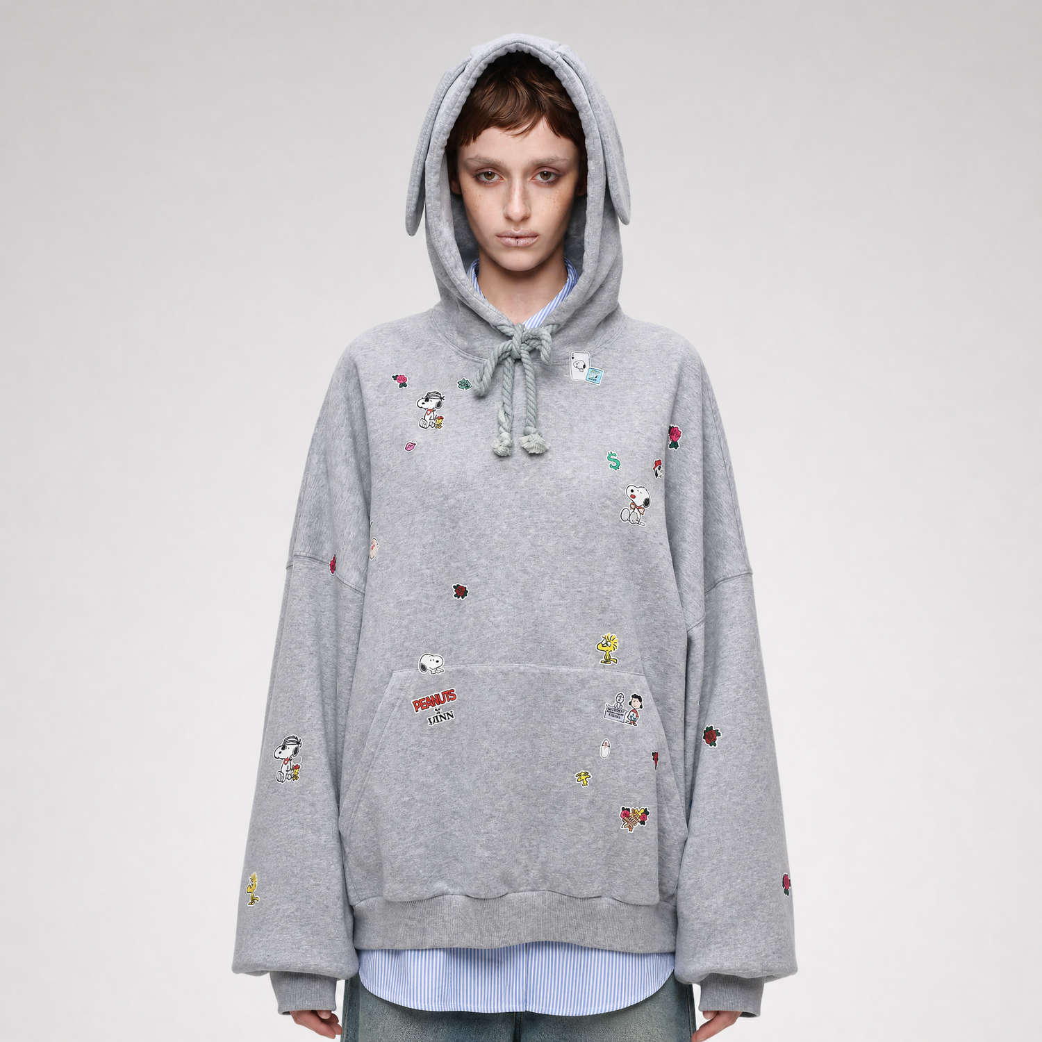 Brushed Oversized Graphic Hoodie