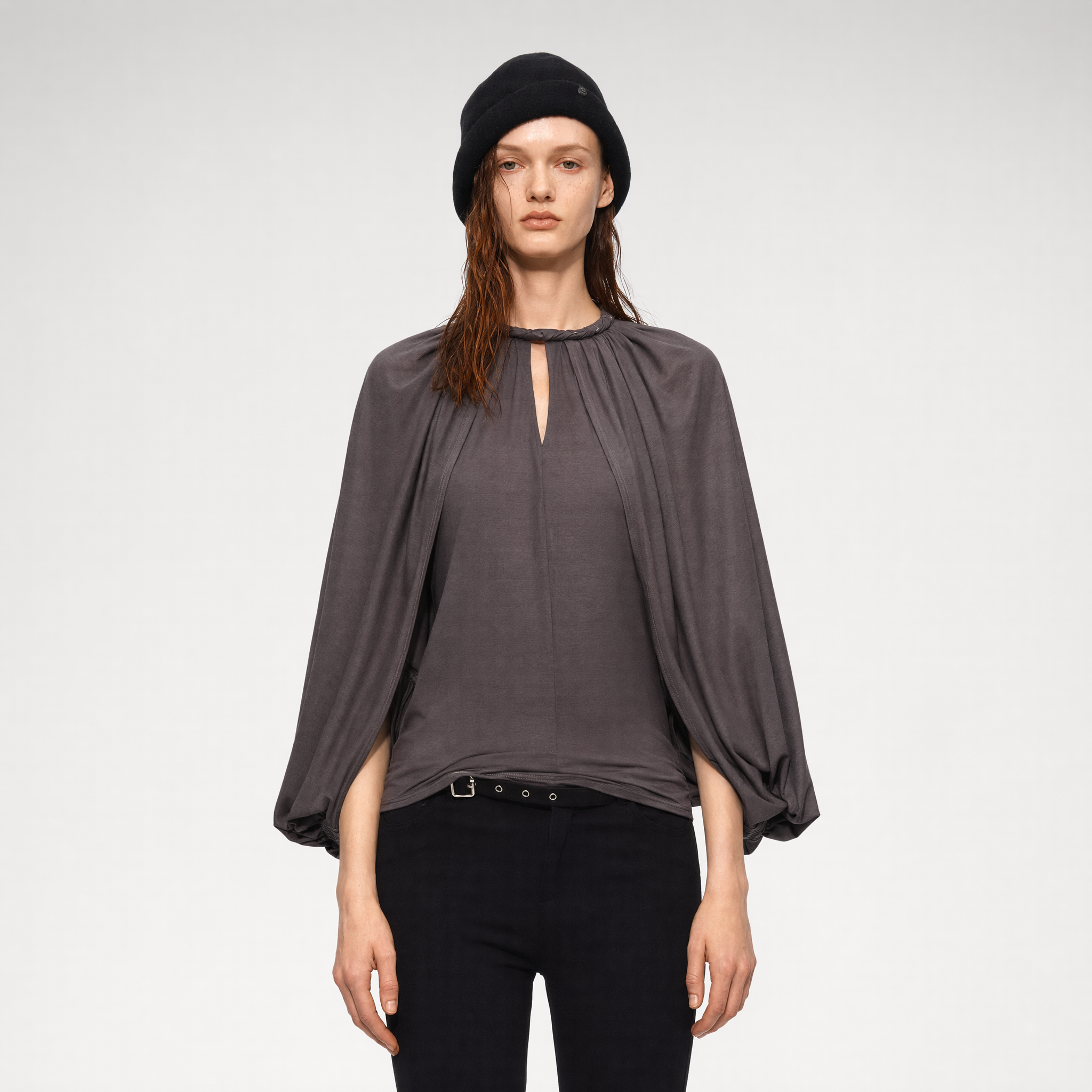 Cotton Cape Sleeve Top