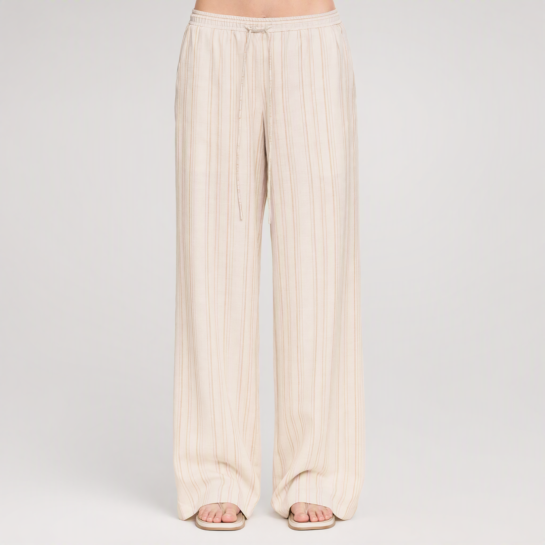 Striped Jacquard Low-Rise Trousers