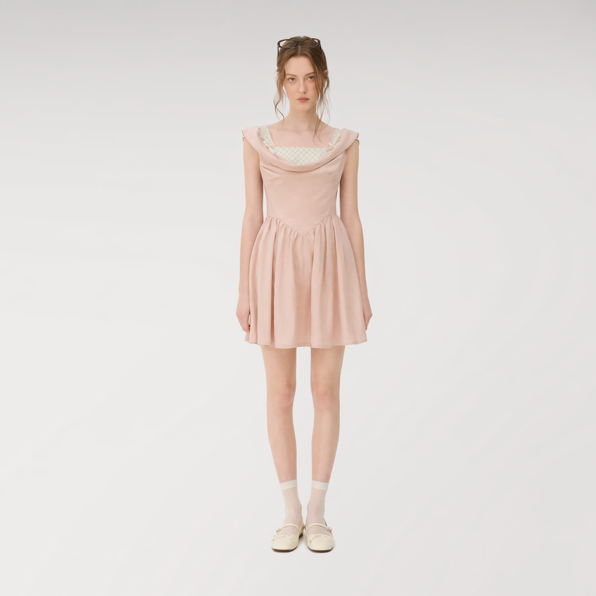 Lyocell Check Dress