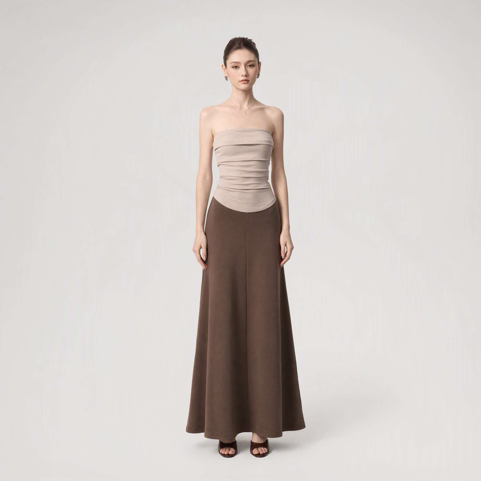 Color-Block Knit Midi Dress