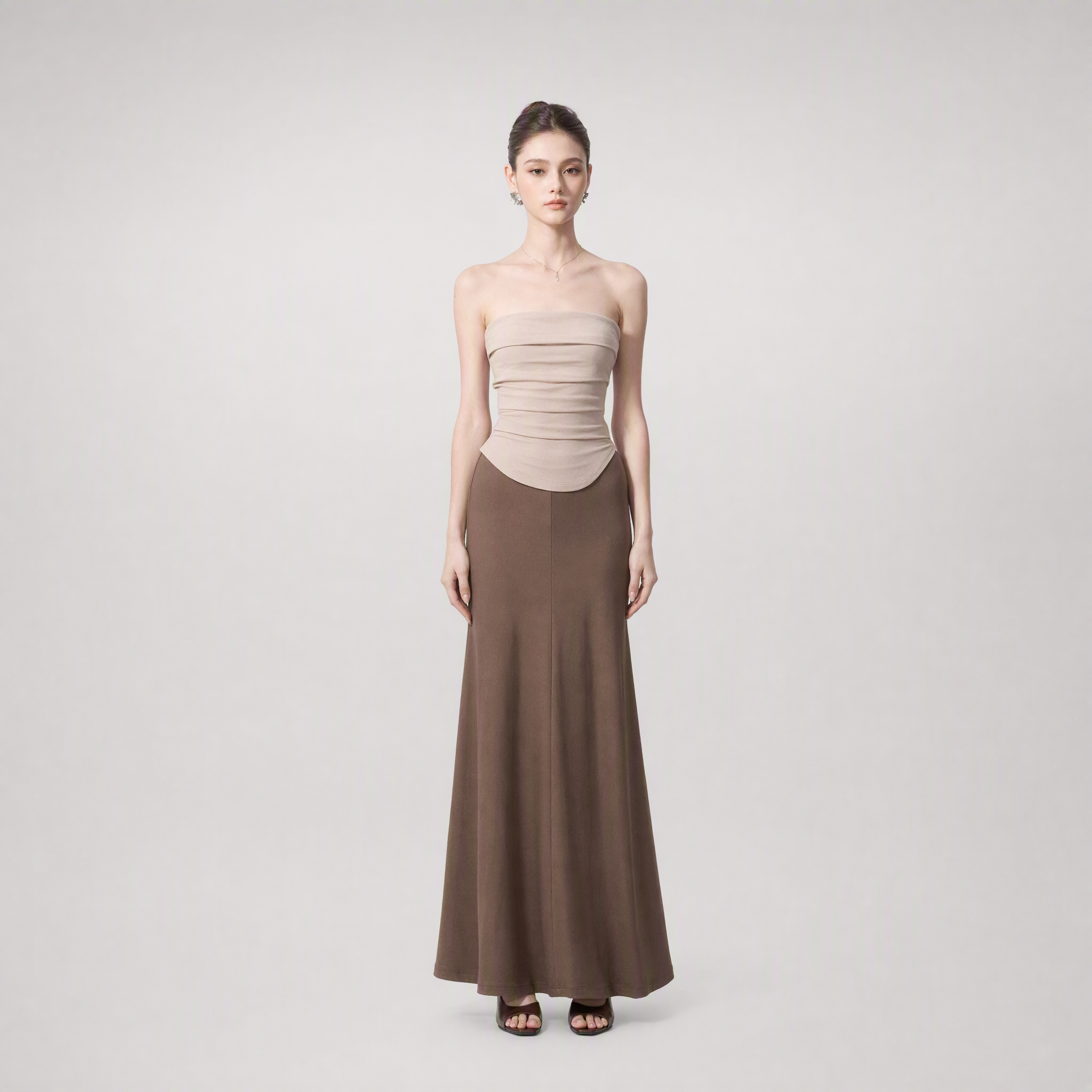 Color-Block Knit Midi Dress