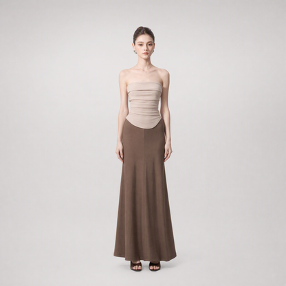 Color-Block Knit Midi Dress