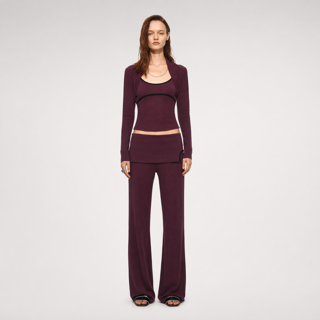 Contrast Cami Pants Set