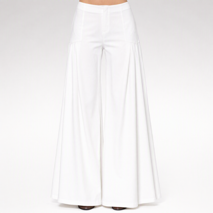 Structured A-Line Wide-Leg Pants