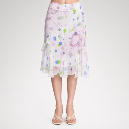 Chiffon Polka Dot Mermaid Skirt