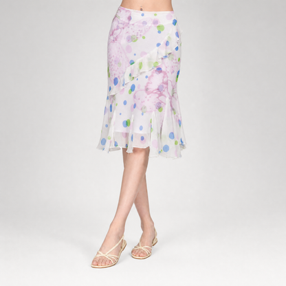 Chiffon Polka Dot Mermaid Skirt