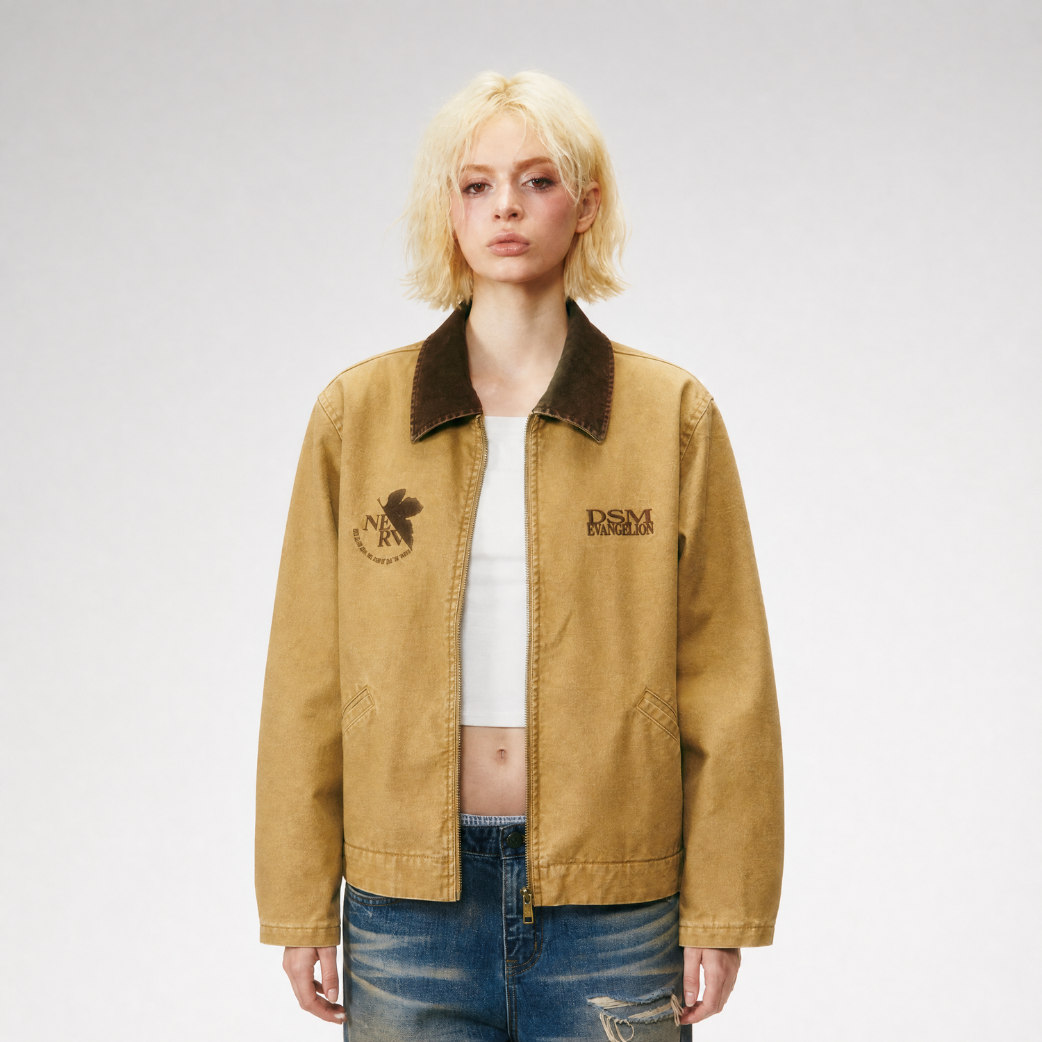 Washed Detroit Distressed Jacket