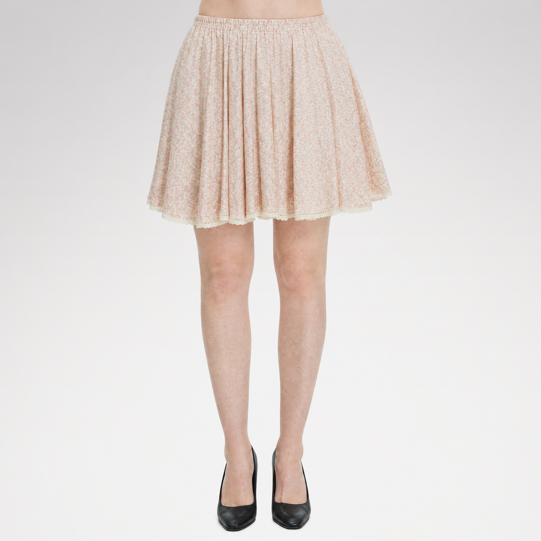 Floral Lace Midi Skirt