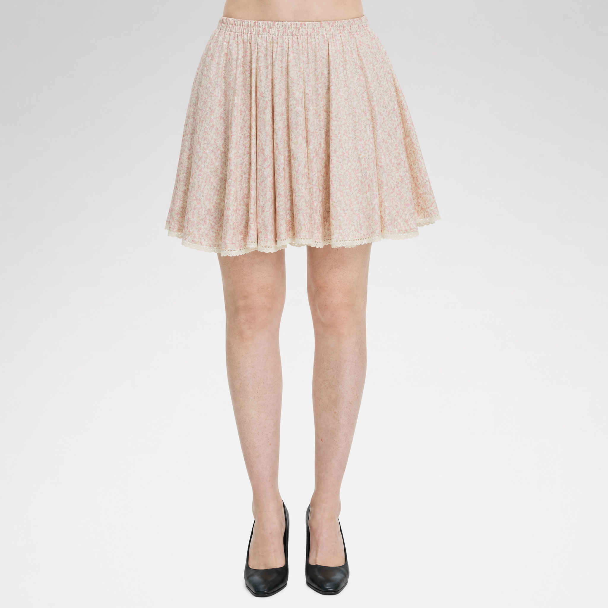 Floral Lace Midi Skirt