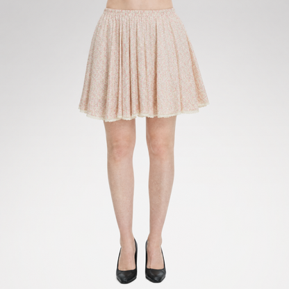 Floral Lace Midi Skirt