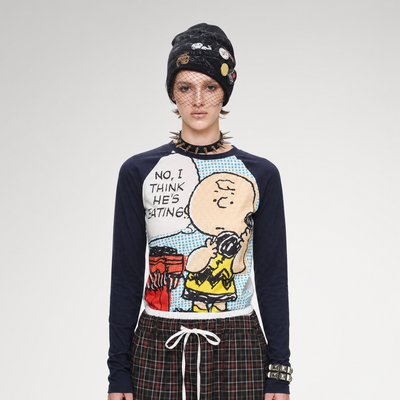 Contrast Raglan Graphic T-Shirt