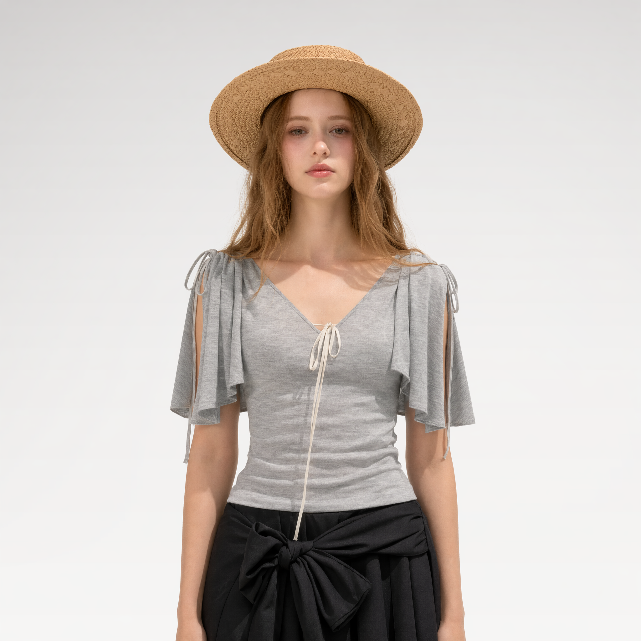 Lyocell Feather Cape Tee