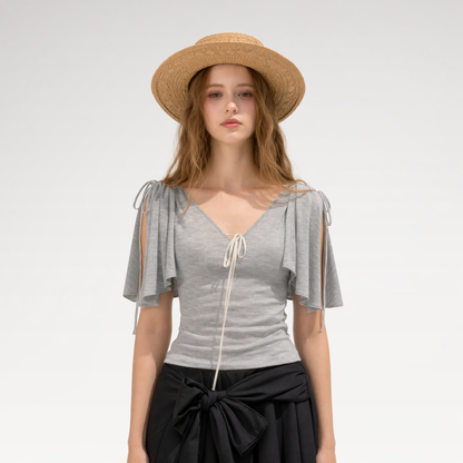 Lyocell Feather Cape Tee