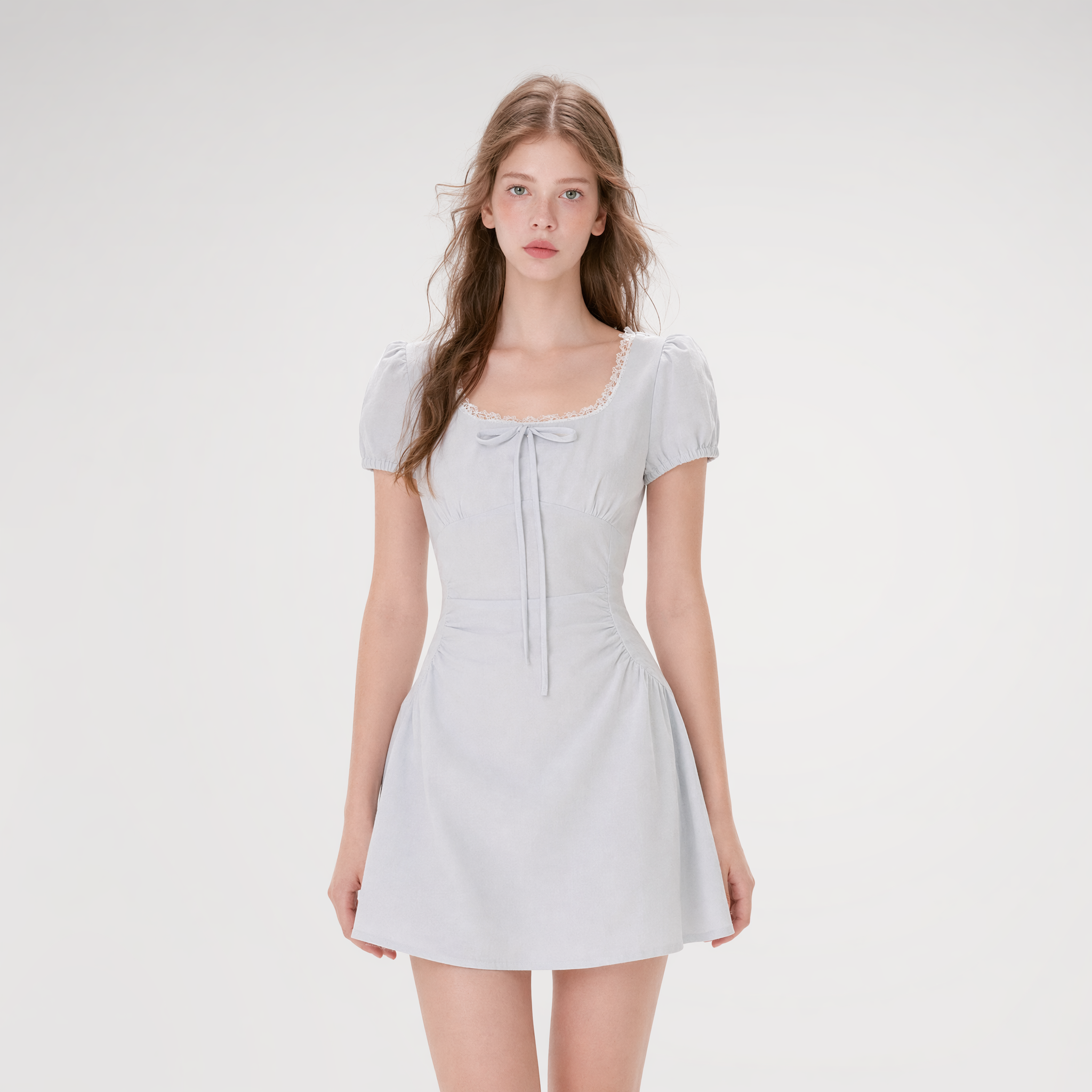 Linen Cotton Puff Dress