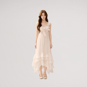 Soft Drape Ruffle Dress