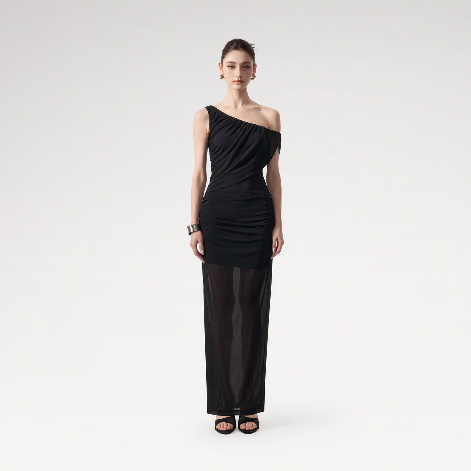One-Shoulder Ruched Dress