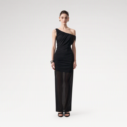 One-Shoulder Ruched Dress