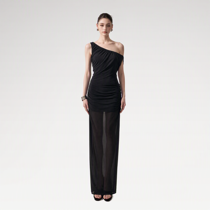 One-Shoulder Ruched Dress