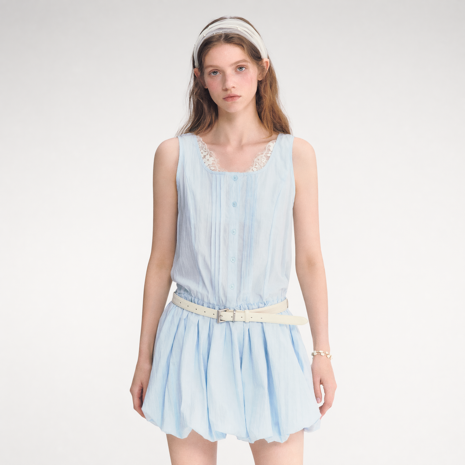 Lace Square Neck Dress