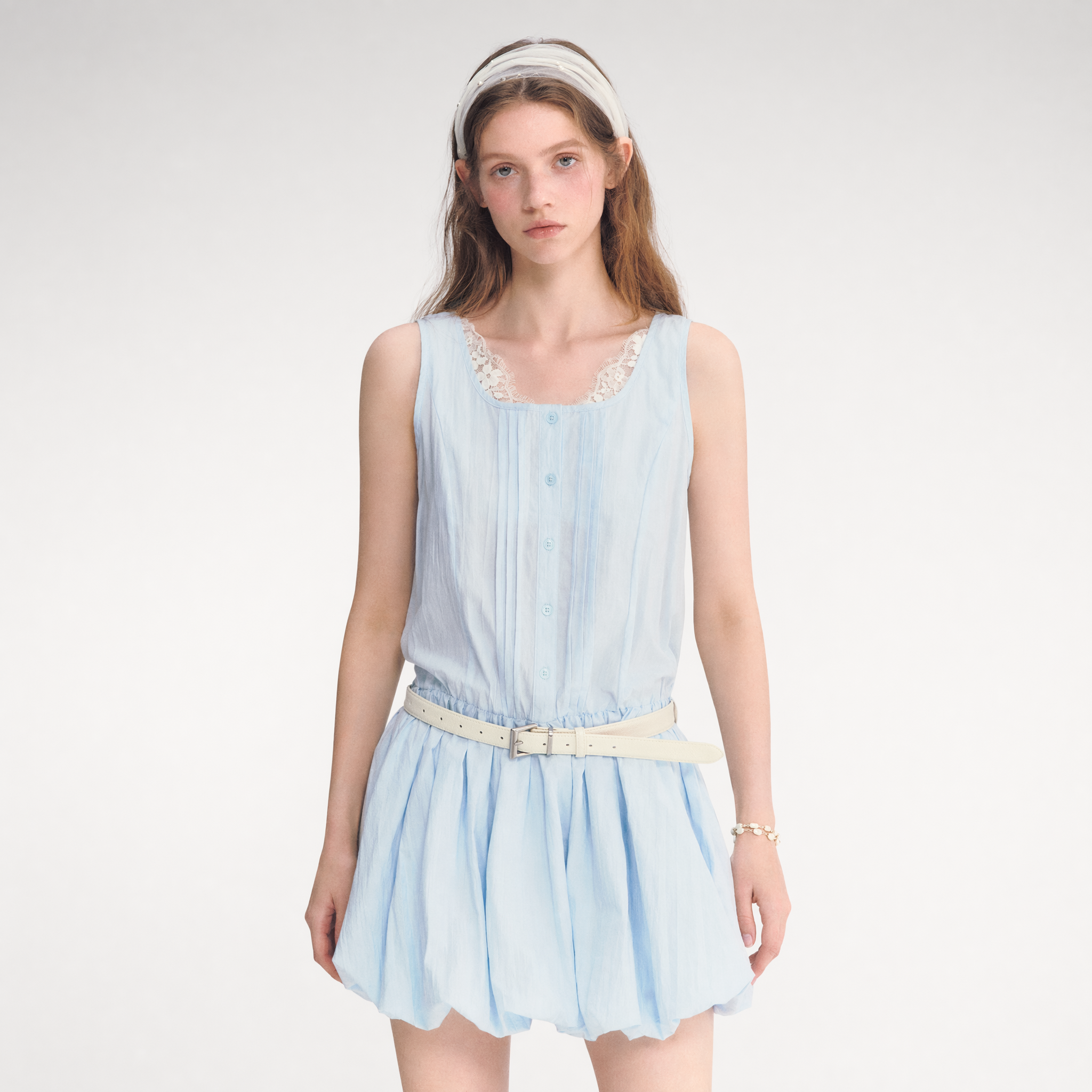 Lace Square Neck Dress