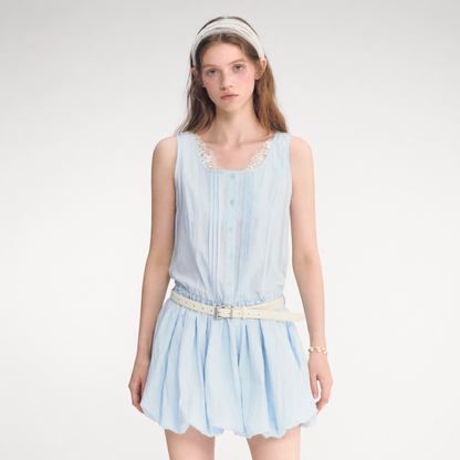 Lace Square Neck Dress