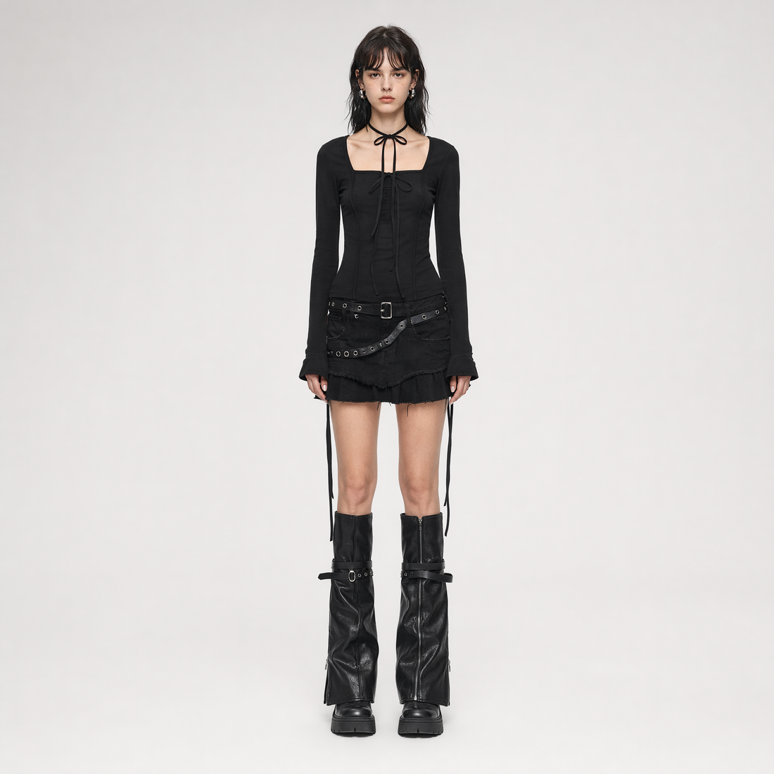 Leather-Textured Slouch Legwarmers