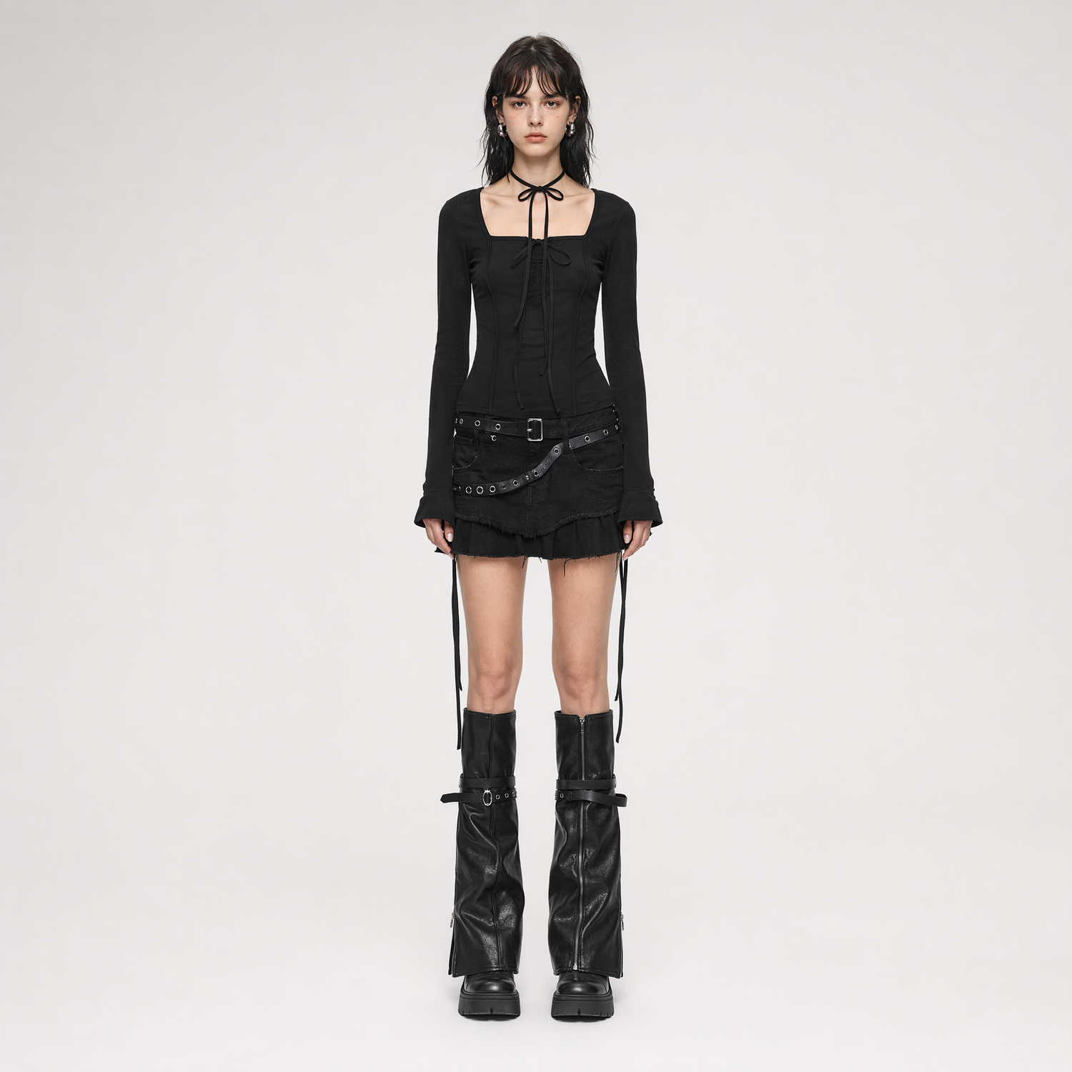 Leather-Textured Slouch Legwarmers