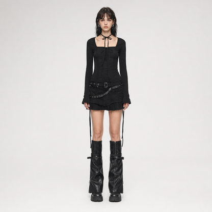Leather-Textured Slouch Legwarmers