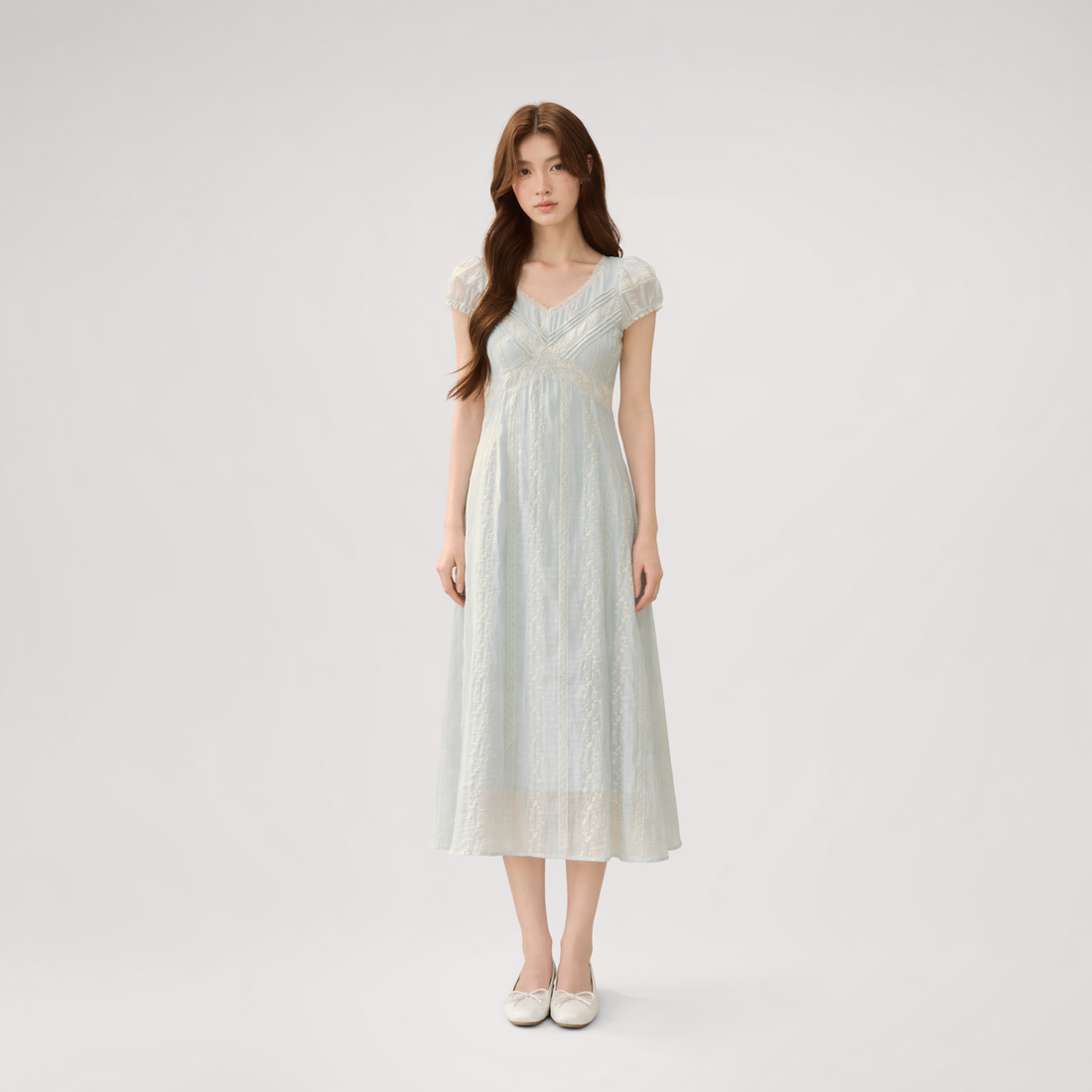 Embroidered Waist Dress