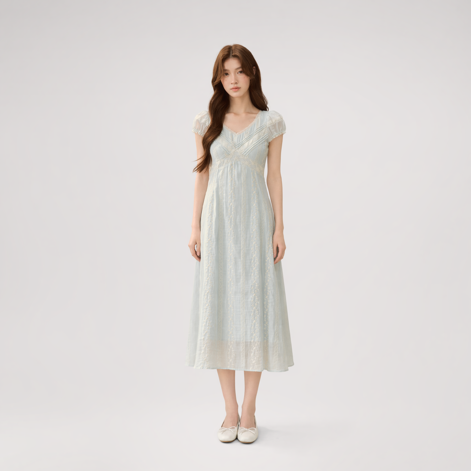 Embroidered Waist Dress
