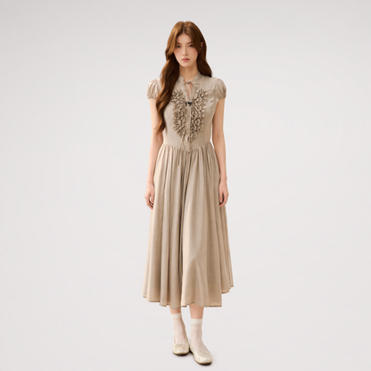 Ruffle V-Neck Maxi Dress