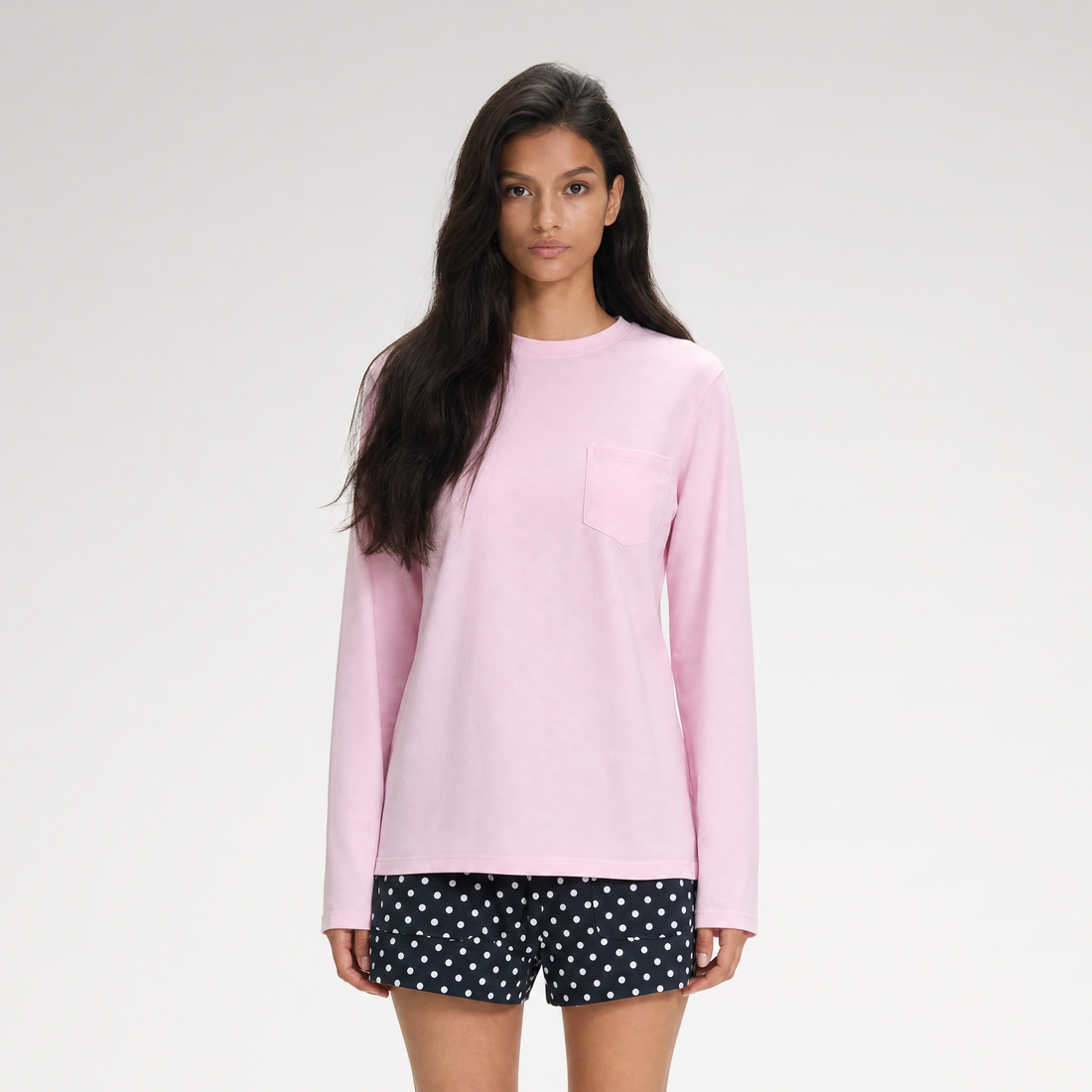 Pocket Detail Long-Sleeve T-Shirt
