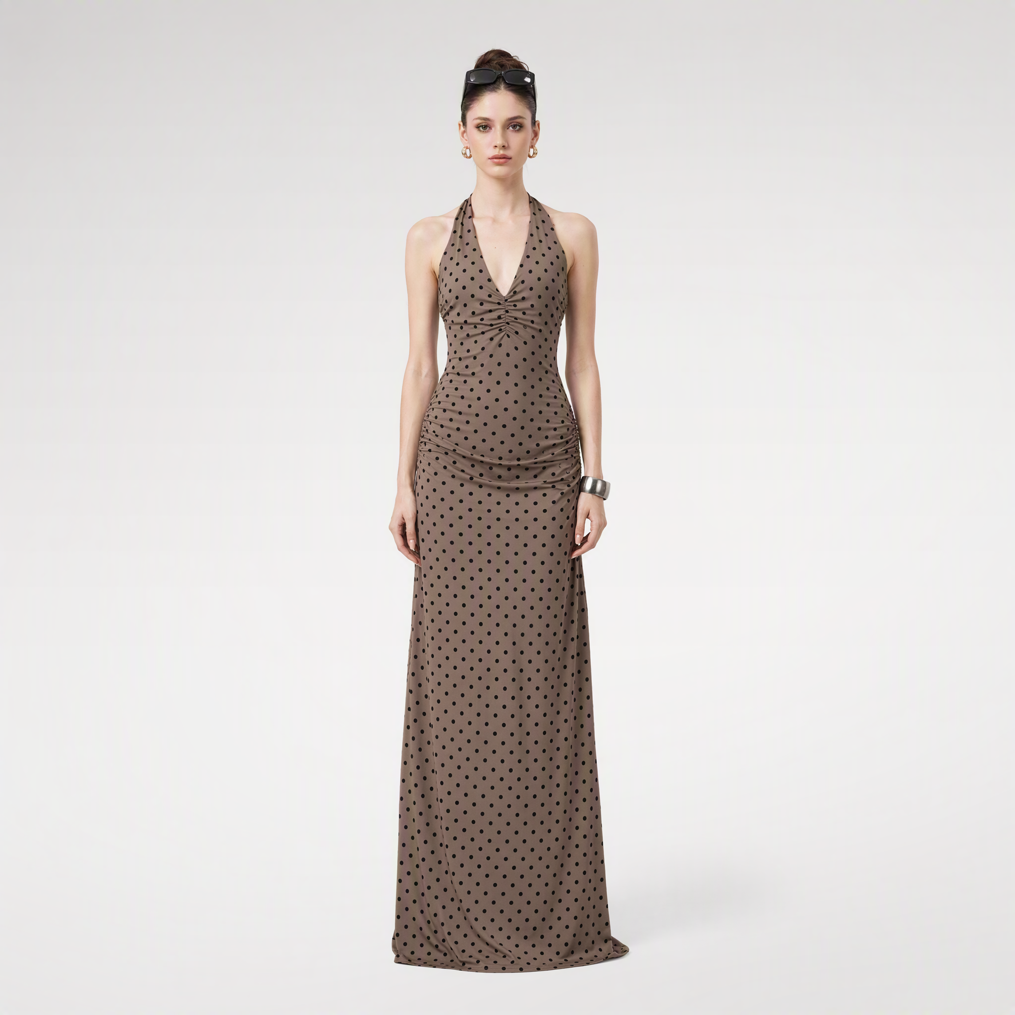 Polka Dot Backless Dress