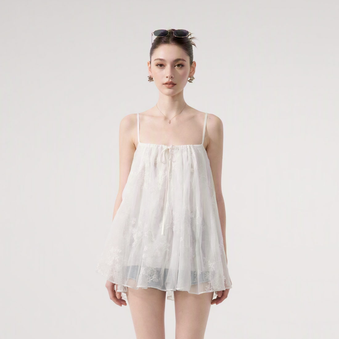 Sheer Chiffon A-Line Cami