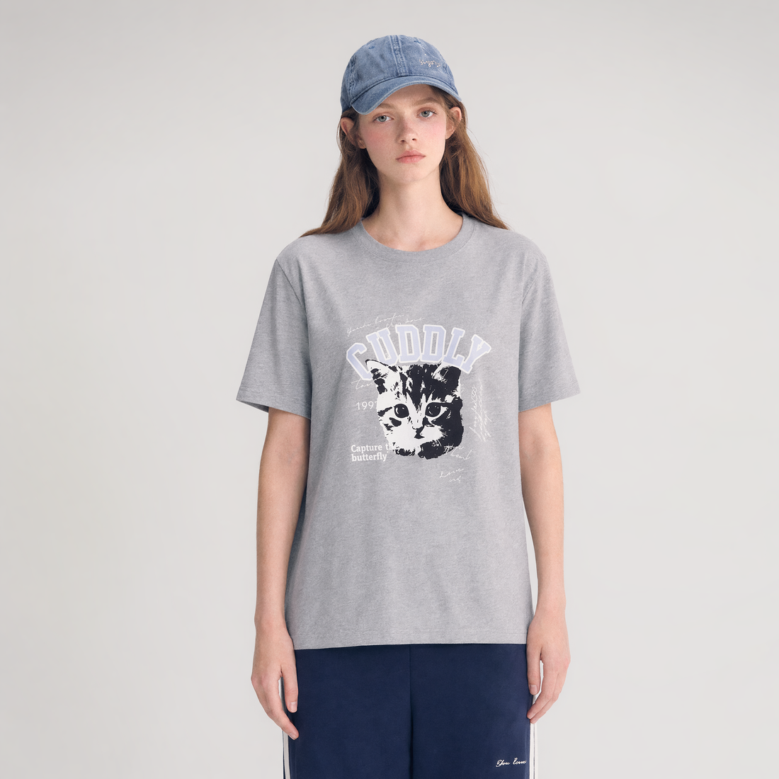 Cat Print Relaxed T-Shirt