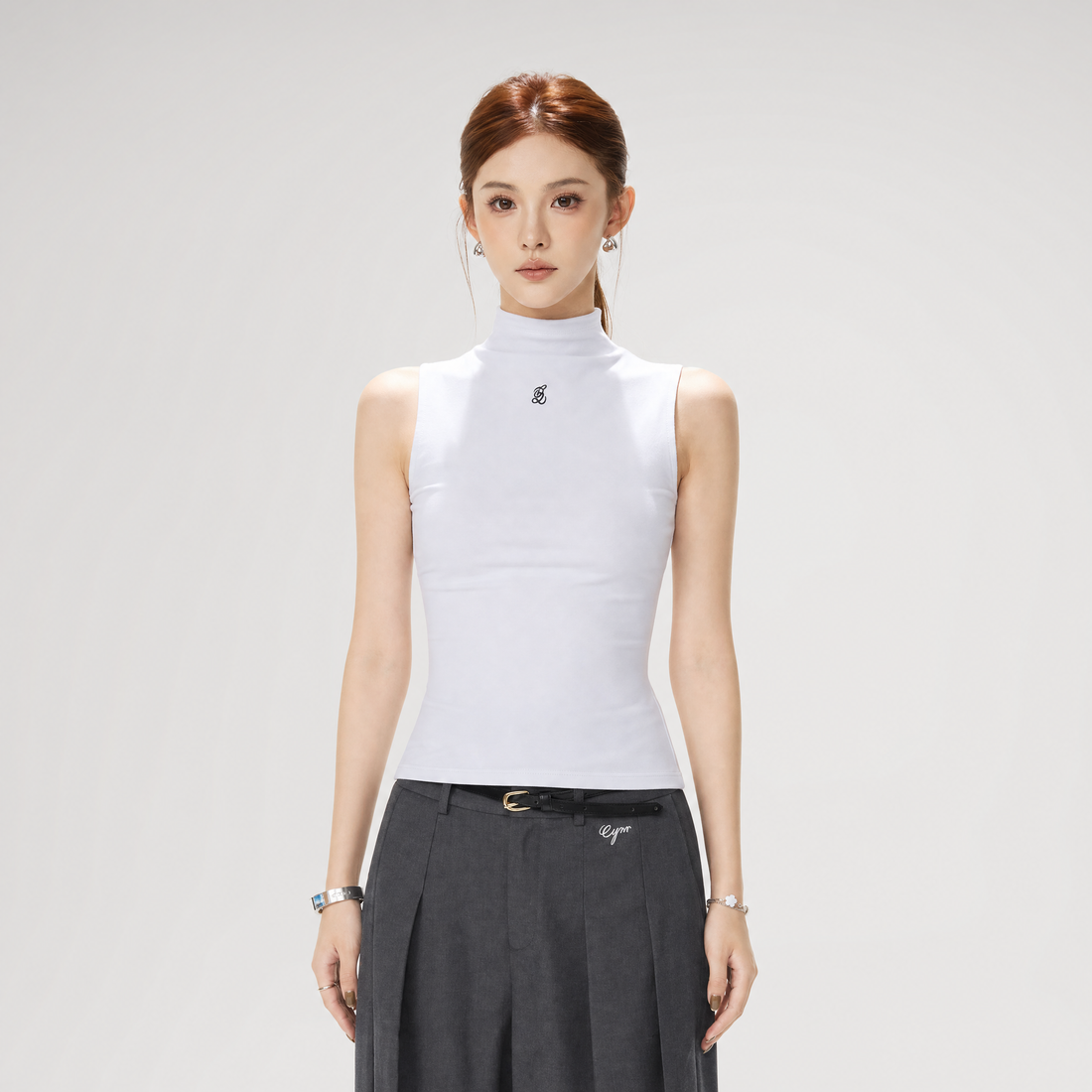 Haze Blue Slim Knit Top