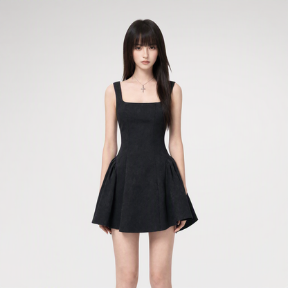 Jacquard Puff Mini Dress