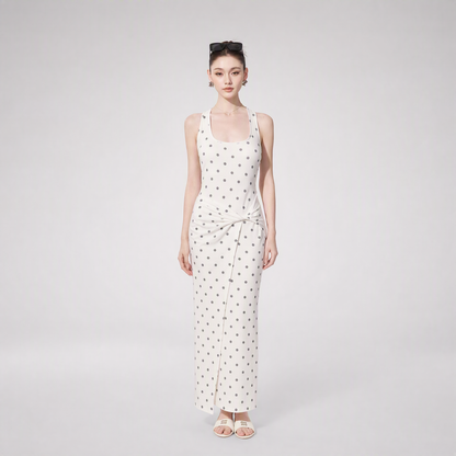 Polka Dot Twist-Knot Dress
