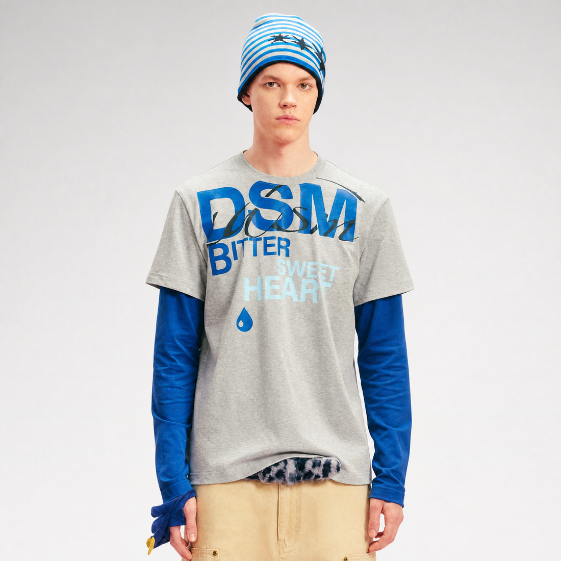 Compact Cotton Faux-Layer T-Shirt