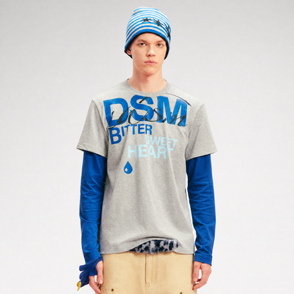 Compact Cotton Faux-Layer T-Shirt