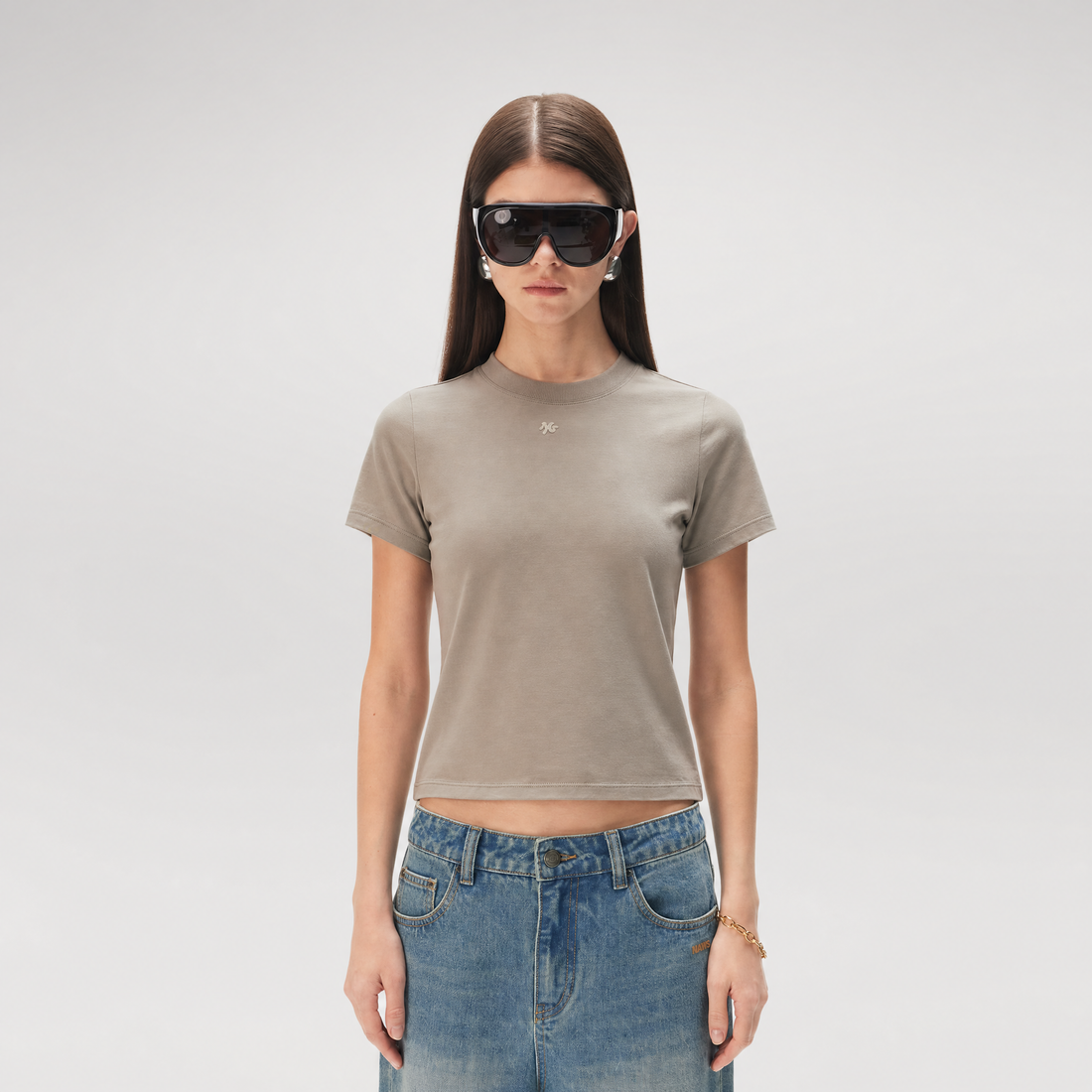 Cotton Fitted Short Tee