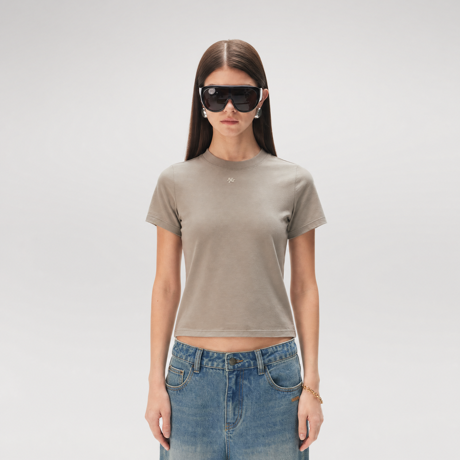 Cotton Fitted Short Tee