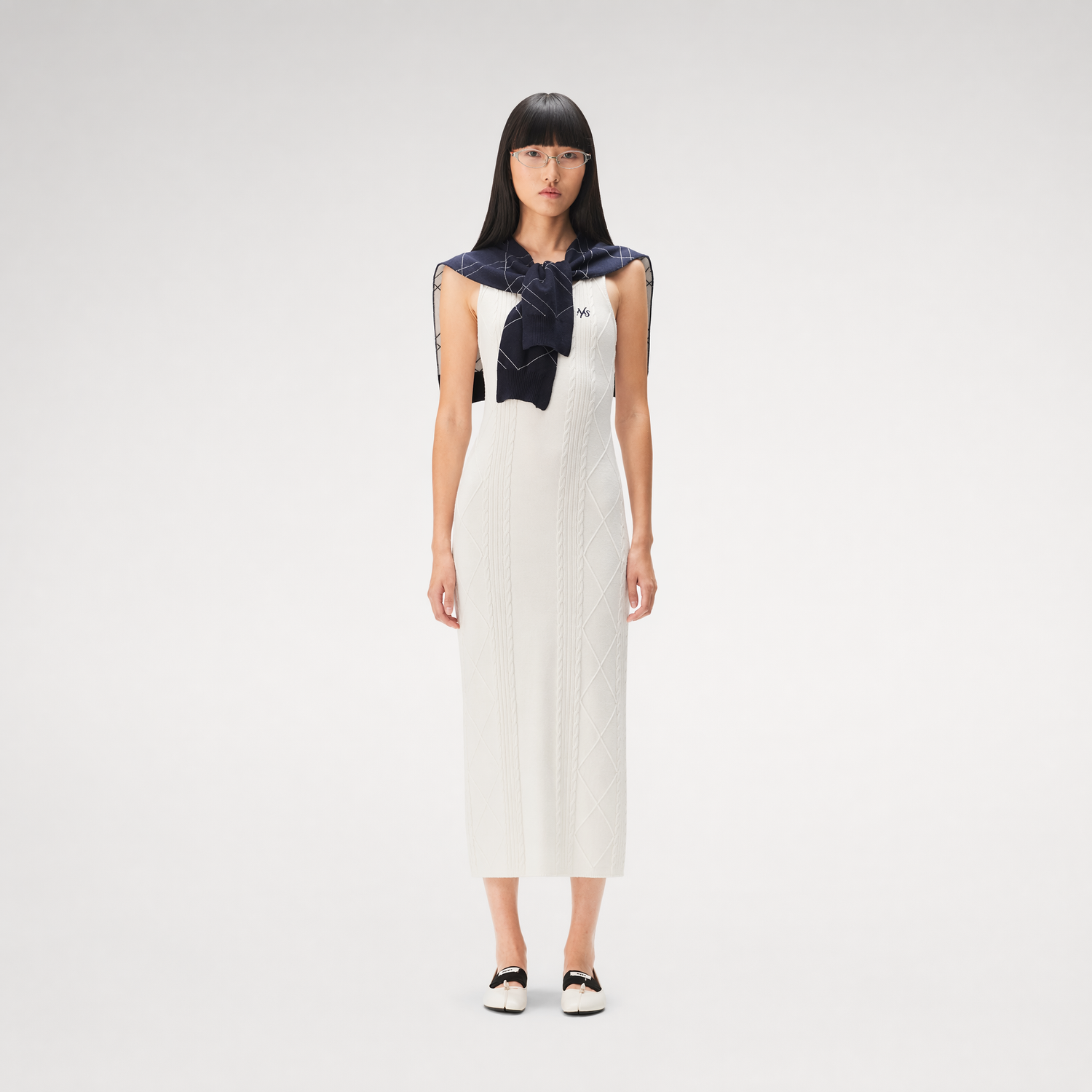 Wool Cable Knit Dress