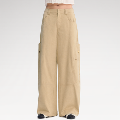 Deconstructed Curved Cargo Pants