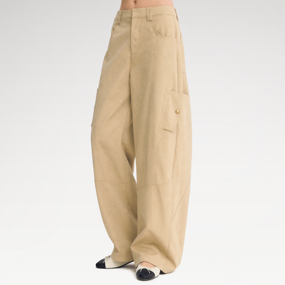 Deconstructed Curved Cargo Pants