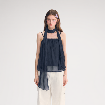Chiffon Draped Cami Top