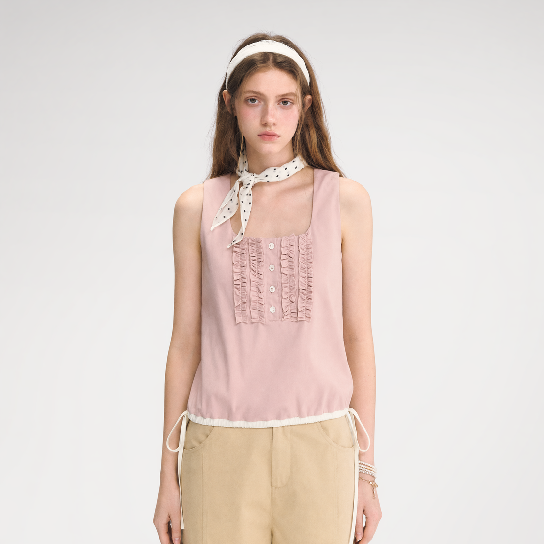Ruffled Hem Tank